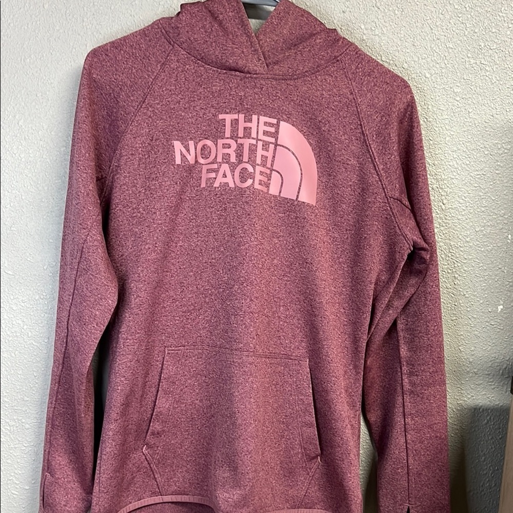 The North Face Heathered Pink Hoodie - Picture 1 of 6